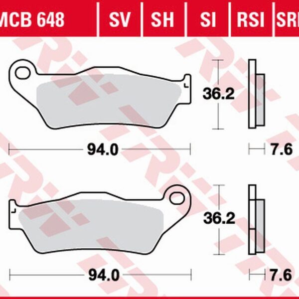 Klocki Hamulcowe KH181 Sinter Aprilia RX 125 ’00-’13, BMW G 450X ’08-’11, KTM EXC 125 ’90-’16, SX 250 ’96-, EXC-F 350 ’11-, EXC 450 ’03-’16, LC4 620 ’94-’01, LC8 950/990 ADV/SMR ’02-’13, Yamaha TT 600E/R ’93-’04 Przód, Tenere 700 | TRW ZF