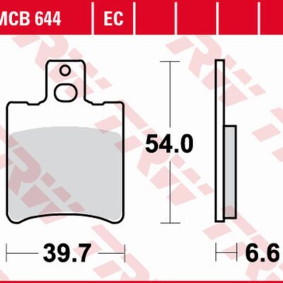 TRW Klocki hamulcowe - APRILIA RS 50 (1993-2012) - MCB644