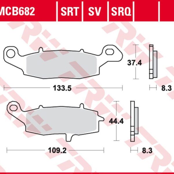 Klocki Hamulcowe KH229 Sinter Track Kawasaki Ninja 400 ’11-, ER-6 ’06-’16, VN 900 ’06-’17, VN 1500/1600 ’00-’08, VN 1700 ’09-’17, Suzuki GSF 600/650 Bandit ’00-’06, DL 650 V-Strom ’04-, SV 650 ’03-, GSR 750 ’11-’16 Przód Lewy | TRW ZF