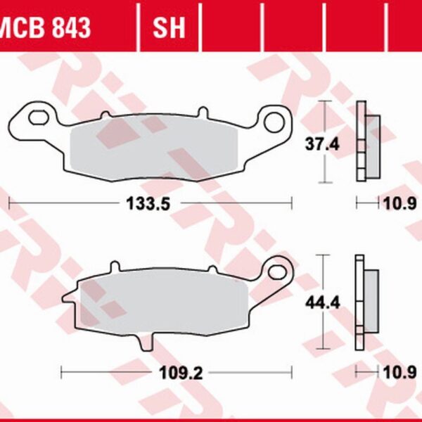 TRW Klocki hamulcowe – KAWASAKI VN 900 (1998-2017) – MCB843