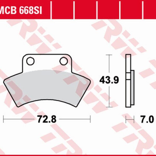 Klocki Hamulcowe KH232 Sinter Offroad CF Moto CF 500 Terralander ’11-’13, Ranger 500 ’10-’15, Polaris Trail Blazer/Boss ’91-’99, Scrambler/Sportsman 500 ’96-’97 Tył | TRW ZF