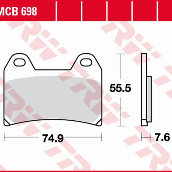 Klocki Hamulcowe KH244 Organic Honda CB 400 Super Four ’97-, BMW R Nine T ’16-’18, Ducati 748/996 ’98-’07, Multistrada 1200 ’10-’18, Yamaha XT 660X ’04-’16 Przód | TRW ZF