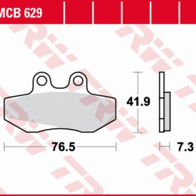 Klocki Hamulcowe KH256 Organic Aprilia RX 50 '91-'94, RED Rose 125 '90-'95, Beta RR 50 '99-'06, Rieju MRX/SMX 50/125 '02-'10, Sherco 50 Enduro '02-'07 Przód | TRW ZF