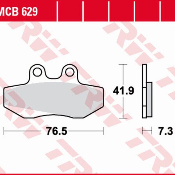 Klocki Hamulcowe KH256 Organic Aprilia RX 50 ’91-’94, RED Rose 125 ’90-’95, Beta RR 50 ’99-’06, Rieju MRX/SMX 50/125 ’02-’10, Sherco 50 Enduro ’02-’07 Przód | TRW ZF