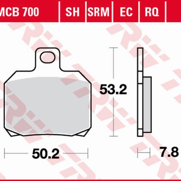 Klocki Hamulcowe KH266 Sinter Derbi GPR 50 ’03-’16, Senda 50 ’07-’17, GP1 125 ’06-’11, Peugeot City Star ’10-, Suzuki UH 125/150 Burgman ’02-’06, Yamaha YP 125 Majesty ’01-’09, YP 125 X-Max ’06-’16 Tył | TRW ZF