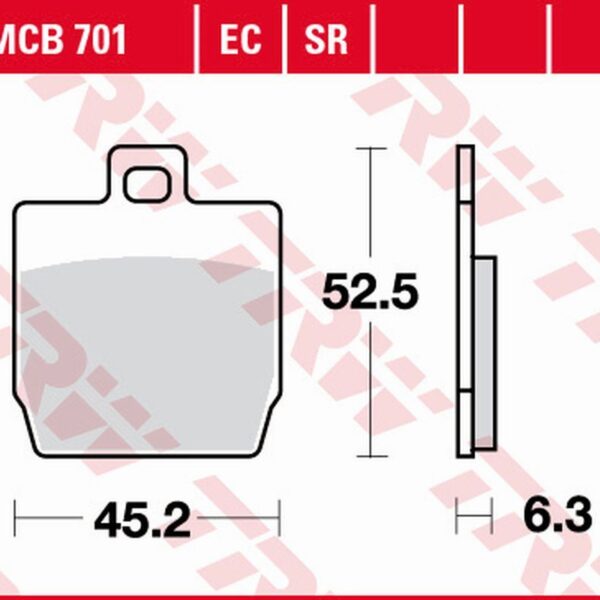 Klocki Hamulcowe KH268 ECO Organic Yamaha NS 50 Aerox ’13-, YQ 50 Aerox ’97-’12, Przód, Yamaha EW 50 Slider ’00-’06, MBK 350 Quadro 3/Quadro 4 ’15-, Tył | TRW ZF