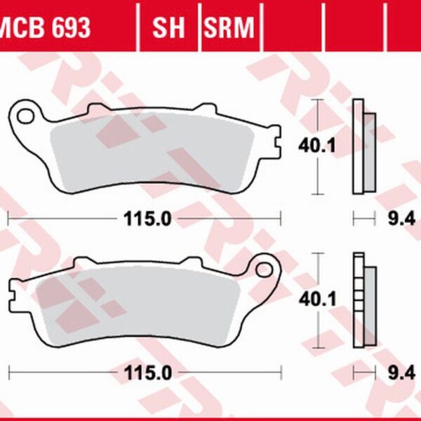 Klocki Hamulcowe KH281 Sinter Honda FES 125/150 Pantheon ’98-’06, FES 250 Foresight ’98-’05 Przód | TRW ZF