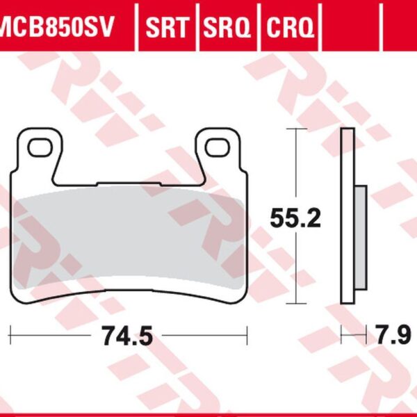 Klocki Hamulcowe KH296 Carbon Racing Kawasaki ZX-6R Ninja ’13-, Przód | TRW ZF