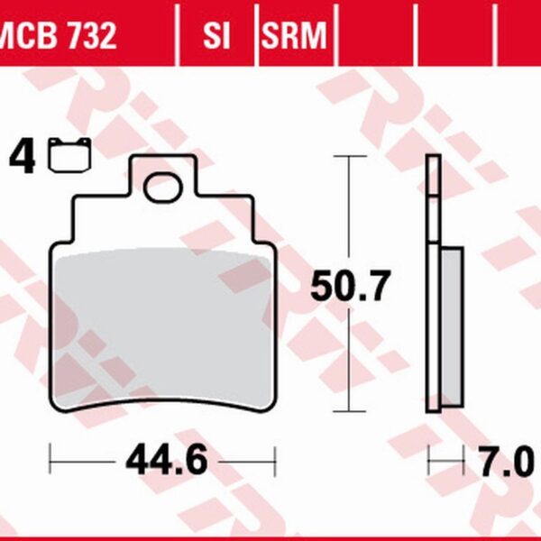 TRW Klocki hamulcowe – SYM GTS JOYMAX/VOYAGER 125 – (2006-2007)