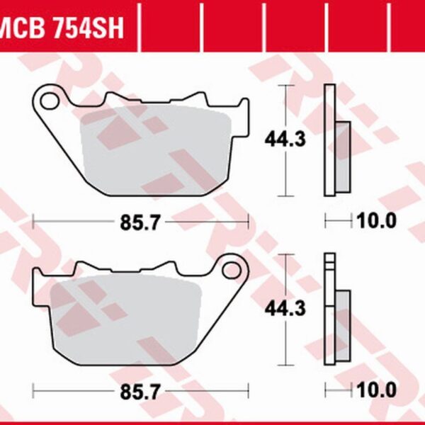 Klocki Hamulcowe KH387 SINTER STREET HARLEY-DAVIDSON 883 XL-C/L/N/R Roadster/Sportster ’03-’15, 1200 XL-C/L/R/X Sportster/Nightster ’04-’13, XR/XR-X 1200 ’08-’12 Tył | TRW ZF