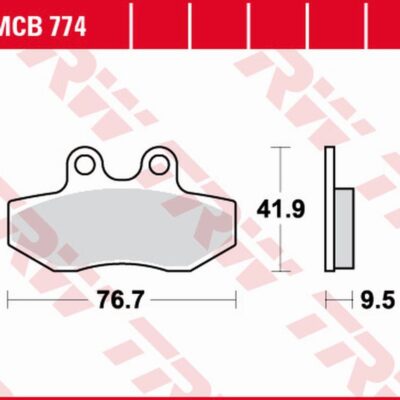 TRW Klocki hamulcowe - YAMAHA XC 125 X CYGNUS PRZÓD (2004-2009)