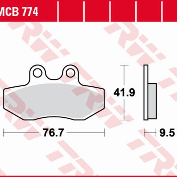 Klocki Hamulcowe KH393 Organic Yamaha XC 125 X CYGNUS ’04-’09 Przód | TRW ZF