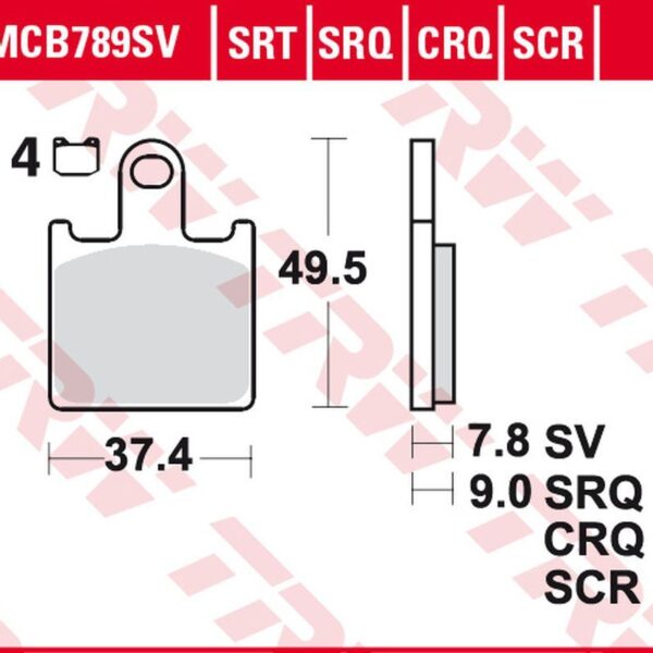 Klocki Hamulcowe KH417 Carbon Racing Kawasaki ZX-6R 600 Ninja ’07-’16 Przód | TRW ZF
