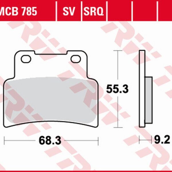 Klocki Hamulcowe KH432 SINTER TRACK Aprilia RS 125 ’07-’13, SL 750 Shiver/Drosoduro ’07-’17, NA 850 MANA ’07-’16, SL 900 Shiver, SMV 900 Drosoduro ’17-, Yamaha MT 125, YZF 125R ’14-, Przód | TRW ZF