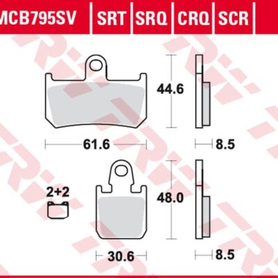 TRW Klocki hamulcowe - YAMAHA YZF R1 (2005-2016)