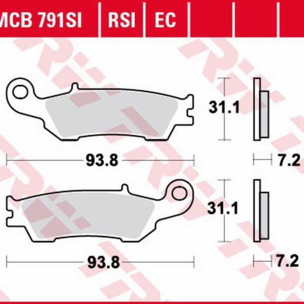 TRW Klocki hamulcowe – YAMAHA YZ 125 –