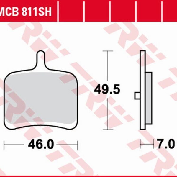 Klocki Hamulcowe KH460 Sinter Street Buell R/CR 1125 XB3 ’08-’10, EBR RX/SX 1190 ’14-, Tył | TRW ZF