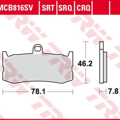 TRW Klocki hamulcowe - TRIUMPH DAYTONA 675 PRZÓD (2009-2017) - MCB816SV