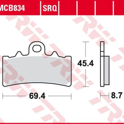 Klocki Hamulcowe KH606 Organic Bmw G 310GS/R '16-, C 400GT/X '18-, Husqvarna Svartpilen/Vitpilen 401 '17-, KTM DUKE 125 '11-, DUKE 200 '12-'17, DUKE 250 '17-, 390 Adventure '20-, DUKE 390 '13-, RC 390 '14-, Przód | TRW ZF