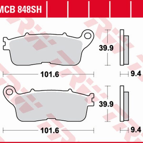 Klocki Hamulcowe KH636 Sinter Street Honda VFR 1200F ’10-’16, VFR 1200X Crosstourer ’12-, Tył | TRW ZF