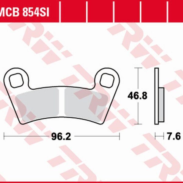 Klocki Hamulcowe KH657 Sinter Offroad Polaris Ranger 400 ’10-, 500 ’06-, General 1000 ’16-, Tył Polaris Outlaw 450/525 ’08-’11, Ranger RZR 800 ’08-, Ranger RZR 570 ’12-, Przód | TRW ZF