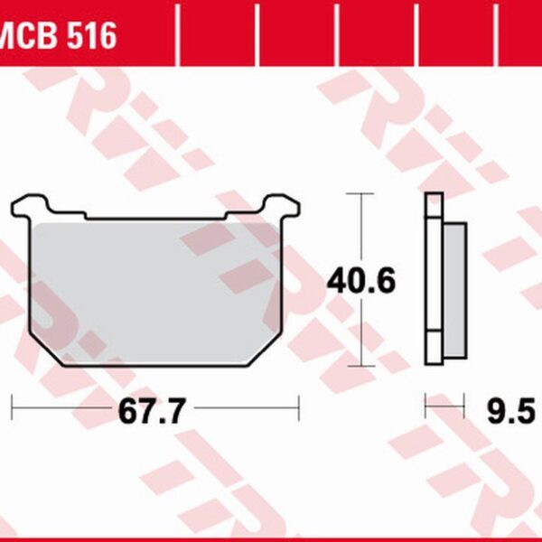 Klocki Hamulcowe KH709 Organic Kawasaki GPZ 400/500 ’82-’84, Gpz/Z 550 ’80-’82, GT/GPZ/Z/Ltd 750 ’80-’85, z 1000 ’81, Gpz/Z 1100 ’81-’83 Tył | TRW ZF