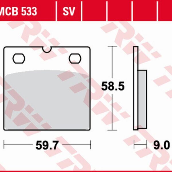 Klocki Hamulcowe KH77 Organic BMW R 80 GS/PD ’87-’98, R100 GS/PD ’86-’96 Przód | TRW ZF