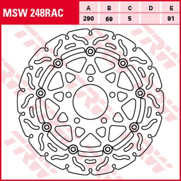 TRW Tarcza hamulcowa – SUZUKI GSF 650 (2003-2013) – MSW248RAC