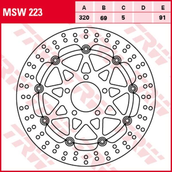 TRW Tarcza hamulcowa – SUZUKI GSX-R 600 (1996-2007) – MSW223