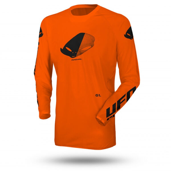 Koszulka SLIM RADIAL CROSS Kolor Pomarańczowy FLUO Rozmiar XL | UFO