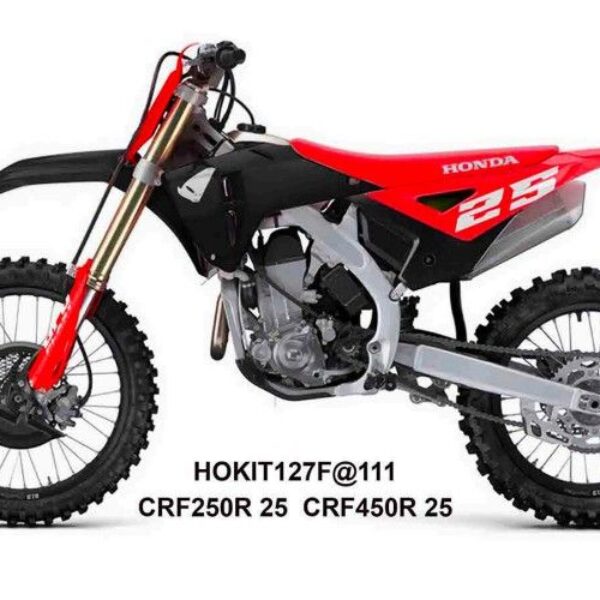 Komplet Plastików z Osłonami Teleskopów Honda CRF 250 R / 450 R ’25-’26 Kolor Czerwony / Czarny | UFO