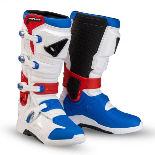 BUTY XANDER CROSS / Offroad z Zawiasem Kolor Biały Niebieski Czerwony Rozmiar 45 | UFO