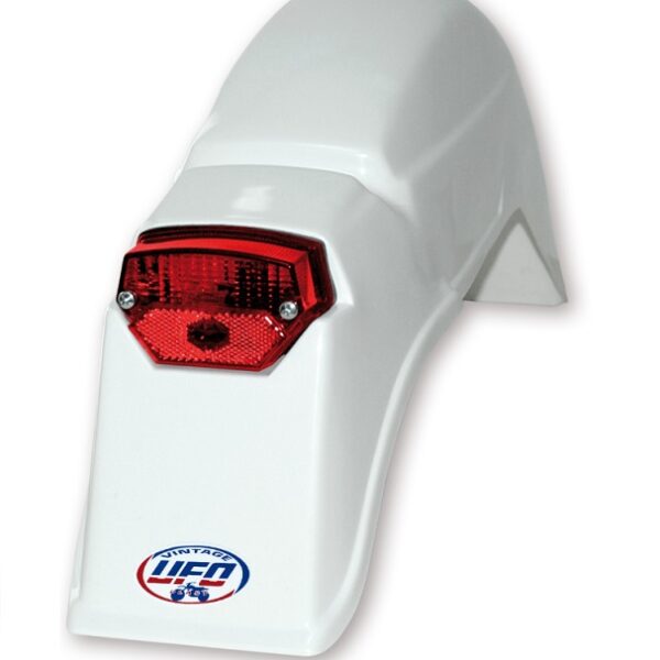 Błotnik Tył Vintage KTM GS ’80-’83, Kolor Biały (Z Lampą) (OLDTIMER) | UFO