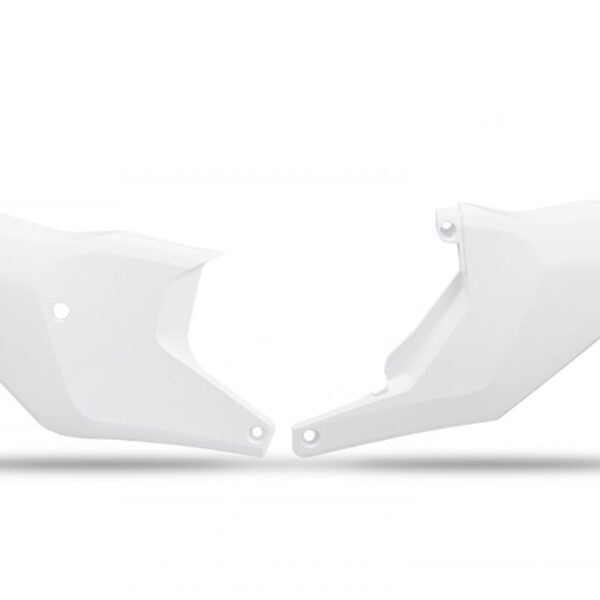 Boczki Tylne Husqvarna TC 125 / 250 ’23-’26, TE 150 / 250 / 300 ’24-’26, FC / TX / FX / FE 300 / 350 / 450 / 501 ’24-’26, Kolor Biały | UFO