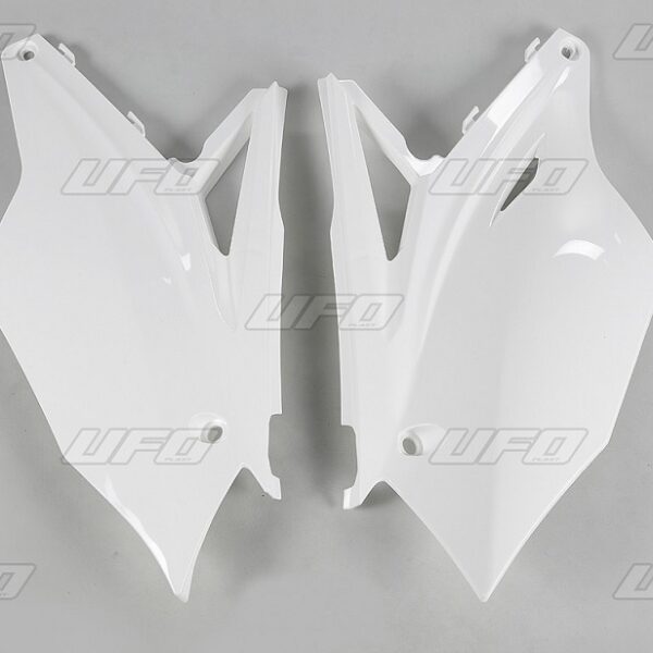 Boczki Tylne Kawasaki KXF 250 ’17-’20, KXF 450 ’16-’18, Kolor Biały | UFO