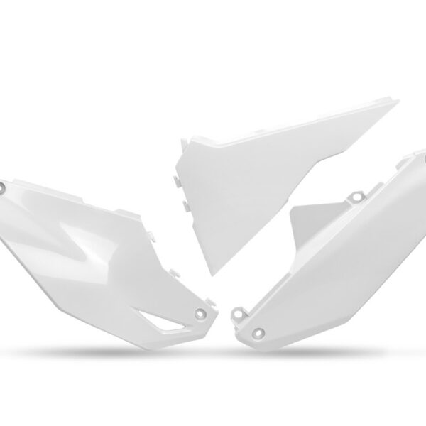 Boczki Tylne Kawasaki KXF 250 ’25-’26, KXF 450 ’24-’26, Kolor Biały | UFO