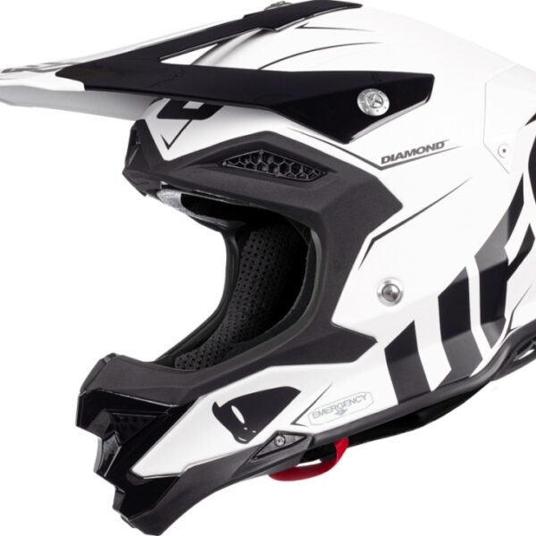 Kask Diamond CROSS CARBON Fiberglass MADE IN ITALY Kolor Czarny/Biały Rozmiar XL – | UFO