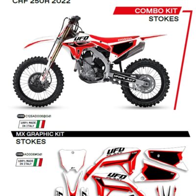 Komplet Naklejek (Oklein) Honda CRF 250R '22; CRF 450R '21-'22 Stokes Kolor Biały - | UFO