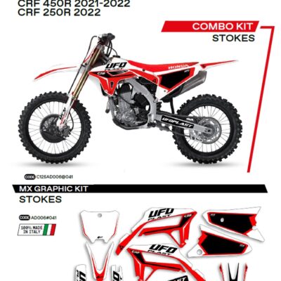 Komplet Naklejek (Oklein) Honda CRF 250R '22; CRF 450R '21-'22 Stokes Kolor Czarny - | UFO