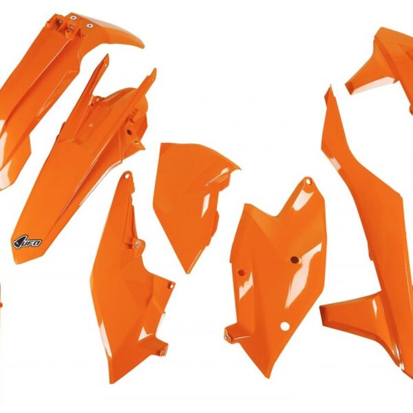 Komplet Plastików z Osłonami Teleskopów KTM EXC/EXC-F TPI ’17-’19, Kolor Pomarańczowy (KT518E127) | UFO
