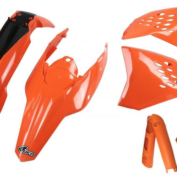 Komplet Plastików z Osłonami Teleskopów KTM EXC ’09-’10 Kolor Pomarańczowy (KT511E127) | UFO
