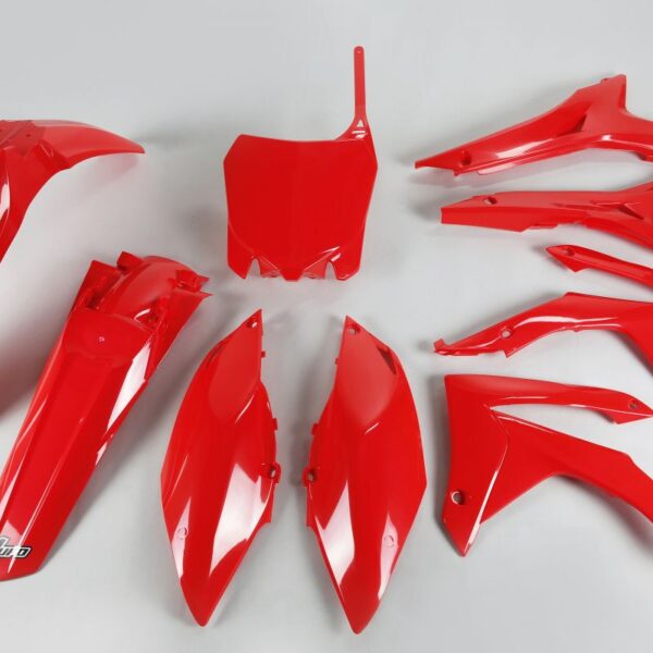 Komplet Plastików Honda CRF 250R ’14-17, CRF 450R ’13-16 z Osłonami Filtra Powietrza Kolor Czerwony | UFO