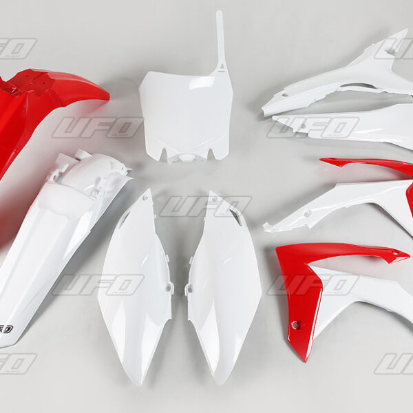 Komplet Plastików Honda CRF 250R 14-17, CRF 450R 13-16 z Osłonami Filtra Powietrza Kolor OEM (Czerwony/Biały) (Ho121E999) | UFO