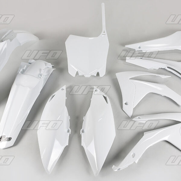 Komplet Plastików Honda CRF 250R 14-17, CRF 450R 13-16 z Osłonami Filtra Powietrza Kolor Biały (Ho121E041) | UFO
