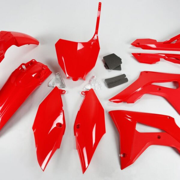 Komplet Plastików Honda CRF 250R ’18-’21, CRF 450R ’17-’20 z Osłonami Filtra Powietrza Kolor Czerwony | UFO