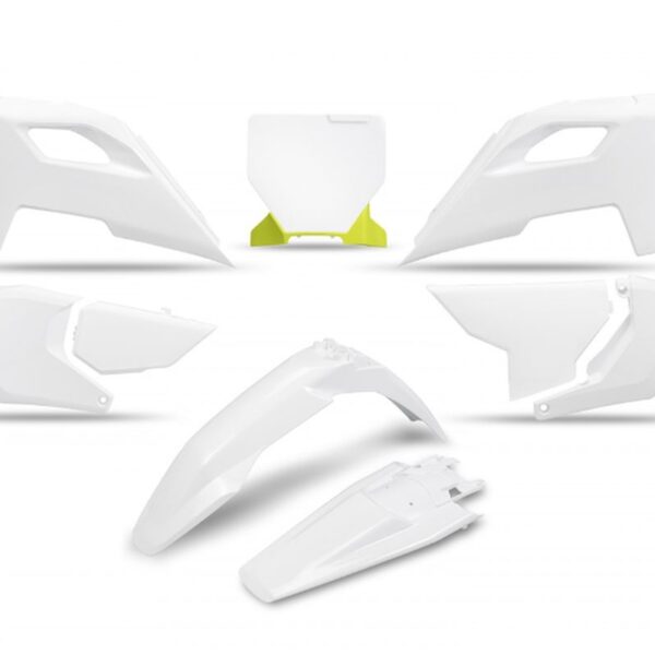 Komplet Plastików Husqvarna TC 125 / 250 ’23-’24, FC 250 / 350 / 450 ’23-’24, FX 350 / 450 ’23-’24, TX 300 ’24, Kolor Biały | UFO