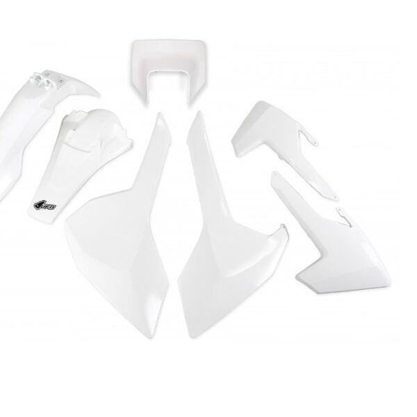 Komplet Plastików Husqvarna TX/TE/Fe ’17-’19 z Osłoną Lampy Kolor OEM (Biały) (Hu621E999W) | UFO