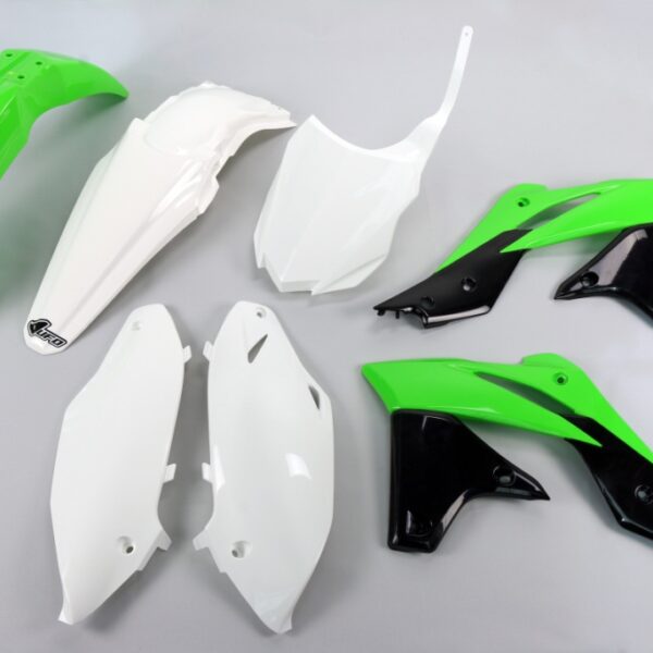 Komplet Plastików Kawasaki KXF 250 ’13-’16 Kolor OEM ’14-’15 (Zielony/Biały/Czarny) (KA221E999) | UFO