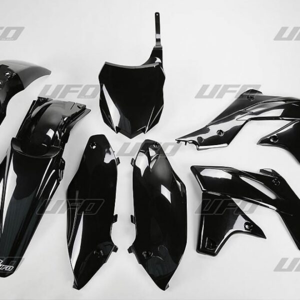 Komplet Plastików Kawasaki KXF 250 ’13-’16, Kolor CZARNY (KA219E001) | UFO
