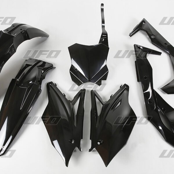 Komplet Plastików Kawasaki KXF 250 ’17 Kolor CZARNY (KA224E001) | UFO